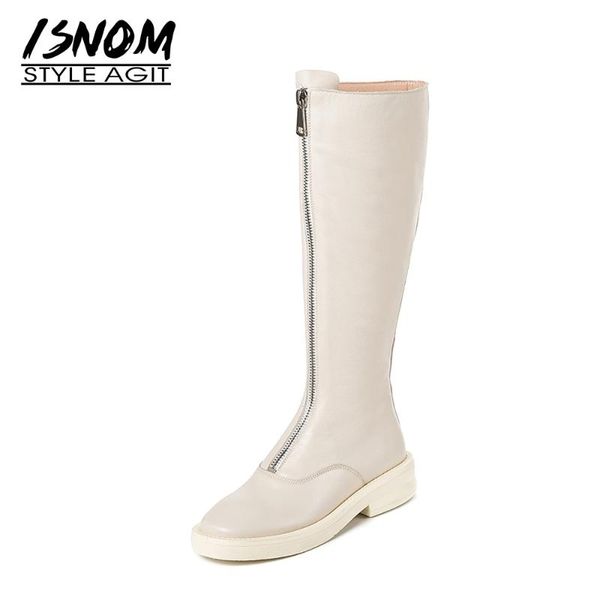boots isnom fashion women knee genuine leather front zipper flat shoes woman winter round toe ladies knight boot platform, Black
boots isnom fashion women knee genuine leather front zipper flat shoes woman winter round toe ladies knight boot platform, Black