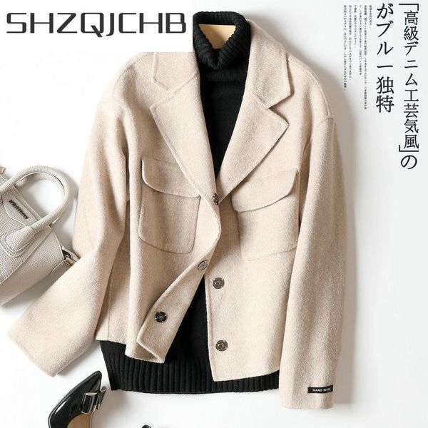 wool double-sided 100% coat women korean female jacket short coats and jackets overcoat manteau femme 200 kj409 women's & blends, Black
wool double-sided 100% coat women korean female jacket short coats and jackets overcoat manteau femme 200 kj409 women's & blends, Black