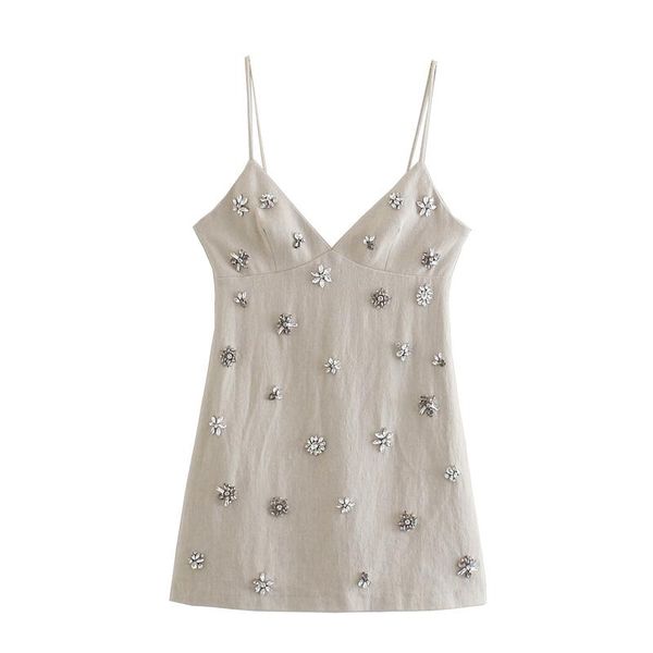 casual dresses summer beach for women 2021 v neck sleeveless spaghetti strap dress floral crystal embellished linen mini, Black;gray
casual dresses summer beach for women 2021 v neck sleeveless spaghetti strap dress floral crystal embellished linen mini, Black;gray