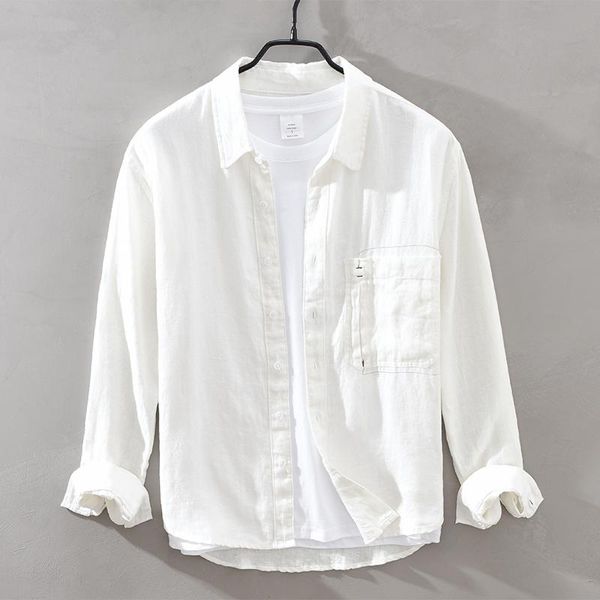men's casual shirts 2021 style italy suehaiwe's brand pure linen shirt men long sleeve solid for comfortable camisa chemise mens, White;black
men's casual shirts 2021 style italy suehaiwe's brand pure linen shirt men long sleeve solid for comfortable camisa chemise mens, White;black