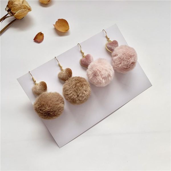 dangle & chandelier velvet ball heart earrings hooks wholesale korean elegant romantic jewelry fashion party 2021 cute charm accessories for, Silver
dangle & chandelier velvet ball heart earrings hooks wholesale korean elegant romantic jewelry fashion party 2021 cute charm accessories for, Silver