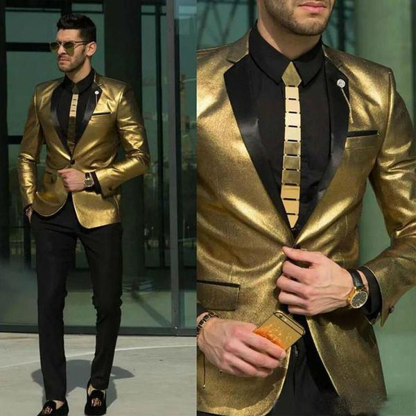 men's suits & blazers stunning gold prom men slim fit 2 piece wedding tuxedo for groomsmen with black pants male fashion custom costume, White;black
men's suits & blazers stunning gold prom men slim fit 2 piece wedding tuxedo for groomsmen with black pants male fashion custom costume, White;black