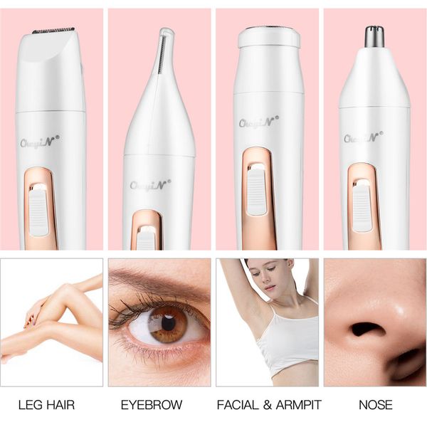 4 in 1 multifunctional electric shaver mini ladys face cleaner shaver nose hair trimmer waterproof rechargeable lady epilator
4 in 1 multifunctional electric shaver mini ladys face cleaner shaver nose hair trimmer waterproof rechargeable lady epilator