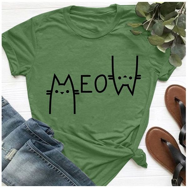 2021 new cute t women 100% cotton print meow cat o-neck casual tshirt fashion shirt short-sleeve t-shirt 4 colours eky7, White
2021 new cute t women 100% cotton print meow cat o-neck casual tshirt fashion shirt short-sleeve t-shirt 4 colours eky7, White