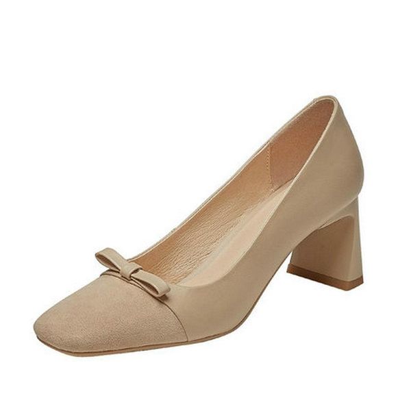 dress shoes elegant patchwork square toe woman 2021 spring est genuine leather high heels pumps shallow office lady women, Black
dress shoes elegant patchwork square toe woman 2021 spring est genuine leather high heels pumps shallow office lady women, Black