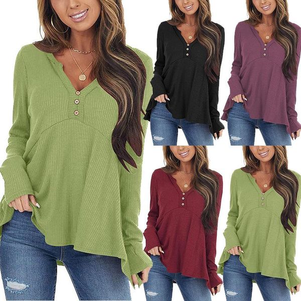 women's sweaters 2021 autumn and winter cross-border button v-neck long-sleeved sweater loose bottoming shirt, White;black
women's sweaters 2021 autumn and winter cross-border button v-neck long-sleeved sweater loose bottoming shirt, White;black