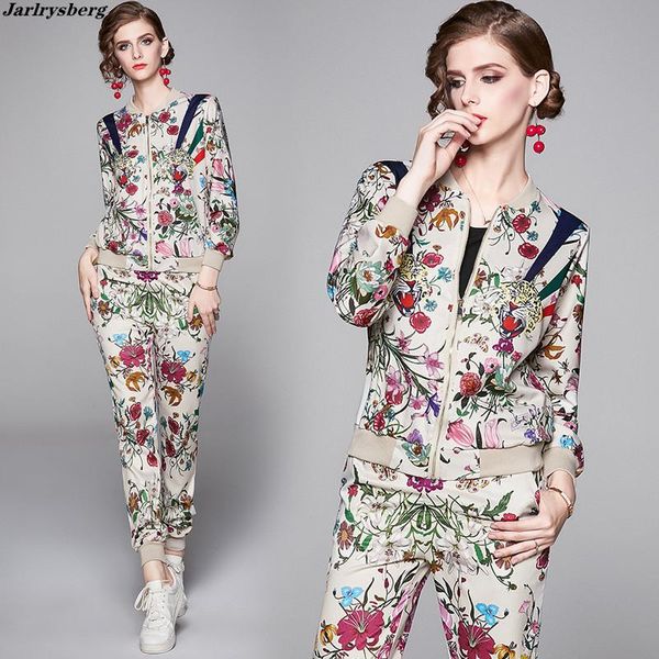women's two piece pants jarlrysberg set fashion autumn winter tracksuit long sleeve floral zipper jacket coat + trouser suits, White
women's two piece pants jarlrysberg set fashion autumn winter tracksuit long sleeve floral zipper jacket coat + trouser suits, White