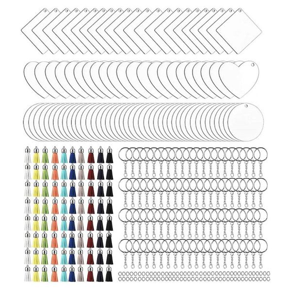 keychains 320 pieces acrylic keychain blank key rings set include 80 blanks colorful tassels chain, Silver
keychains 320 pieces acrylic keychain blank key rings set include 80 blanks colorful tassels chain, Silver