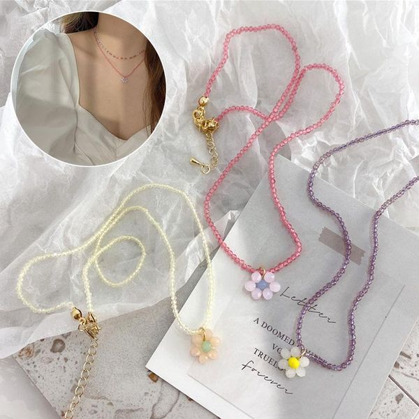 chokers korea lovely daisy flowers pendant colorful beaded charm statement short choker necklace for women party vacation jewelry, Golden;silver
chokers korea lovely daisy flowers pendant colorful beaded charm statement short choker necklace for women party vacation jewelry, Golden;silver