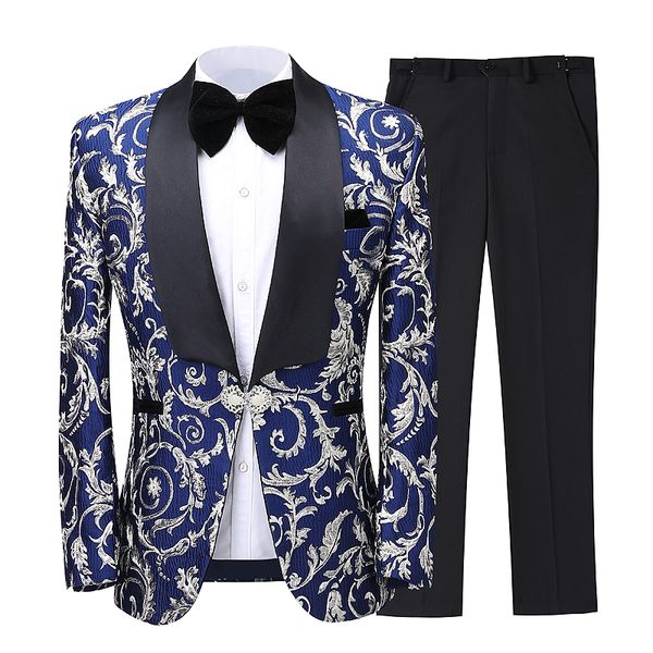 mens wedding banquet formal suit black royal blue jacquard weave tuxedo blazer pants 2-pieces singer host stage costume s-3xl, Black;red
mens wedding banquet formal suit black royal blue jacquard weave tuxedo blazer pants 2-pieces singer host stage costume s-3xl, Black;red