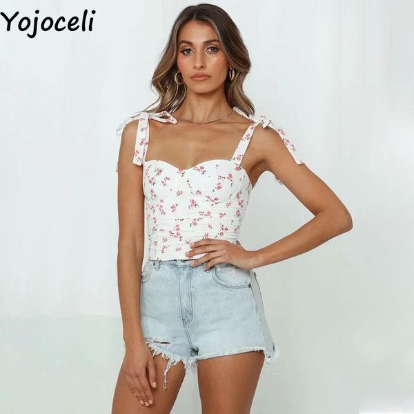 women's tanks & camis yojoceli women bow print floral short summer beach casual chiffon tank cool strap cute female, White
women's tanks & camis yojoceli women bow print floral short summer beach casual chiffon tank cool strap cute female, White