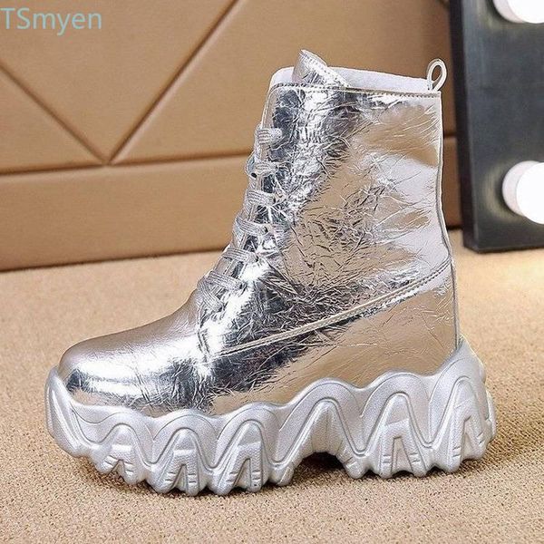 boots fashion women's winter keep warm modern punk style retro round head silvery high heels platform wedges women, Black
boots fashion women's winter keep warm modern punk style retro round head silvery high heels platform wedges women, Black