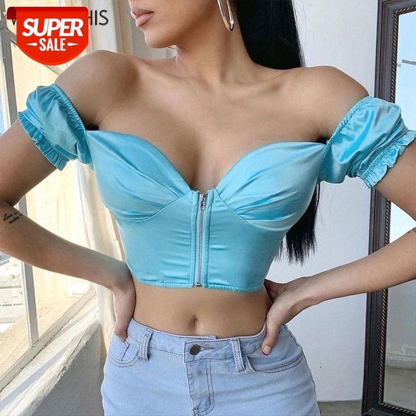 wannathis blue satin crop short sleeve ruffles front zipper v-neck party tank ruched women elegant summer 2020new #r160, White
wannathis blue satin crop short sleeve ruffles front zipper v-neck party tank ruched women elegant summer 2020new #r160, White