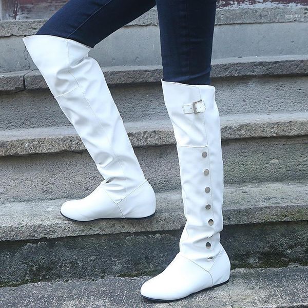 boots over the knee women pu elastic female round toe shoes concise flat autumn winter 2021 plus size11, Black 
boots over the knee women pu elastic female round toe shoes concise flat autumn winter 2021 plus size11, Black