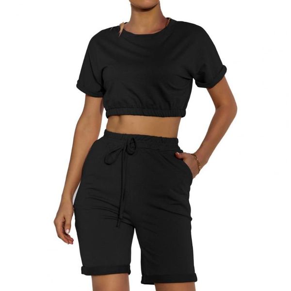 women's tracksuits women summer clothing set streetwear suit elastic o neck solid color crop +shorts for femme, Gray
women's tracksuits women summer clothing set streetwear suit elastic o neck solid color crop +shorts for femme, Gray