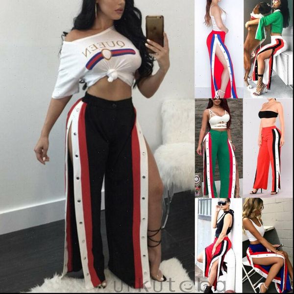fashion cut split side buttons women pants wide leg long casual summer autumn ladies high waist trousers plus size, Black;white
fashion cut split side buttons women pants wide leg long casual summer autumn ladies high waist trousers plus size, Black;white