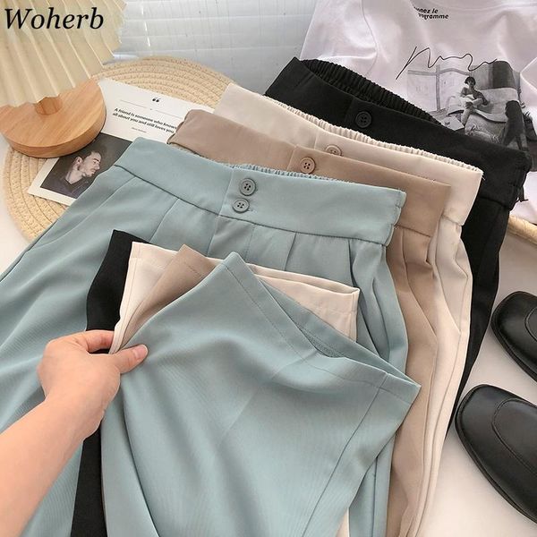 women's pants & capris woherb casual women solid loose de moda elastic-waist wide leg ulzzang streetwear all-match ladies office trouse, Black;white
women's pants & capris woherb casual women solid loose de moda elastic-waist wide leg ulzzang streetwear all-match ladies office trouse, Black;white