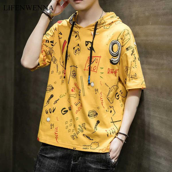 lifenwenna men's tees summer print short sleeve with hooded t shirt men hip hop streetwear sports wear t shirts m-5xl 210528, Black
lifenwenna men's tees summer print short sleeve with hooded t shirt men hip hop streetwear sports wear t shirts m-5xl 210528, Black