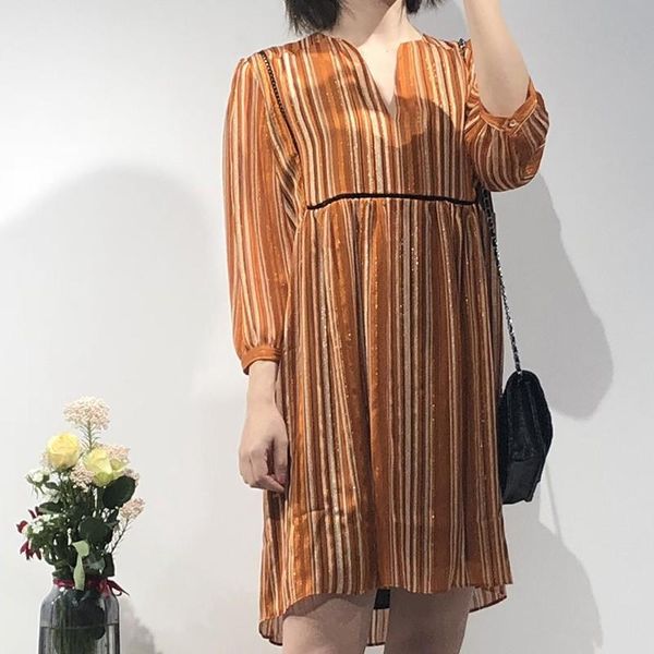 casual dresses summer style loose v-neck three-quarter sleeve metal thread printing fashion floral dress, Black;gray
casual dresses summer style loose v-neck three-quarter sleeve metal thread printing fashion floral dress, Black;gray