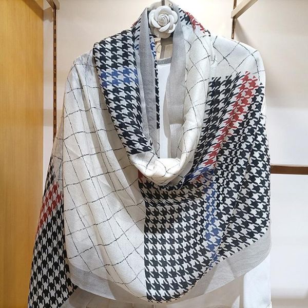 scarves high-end elegant women's classic swallow gird print quality cashmere delicate beard edge soft warm long scarf shawl, Blue;gray
scarves high-end elegant women's classic swallow gird print quality cashmere delicate beard edge soft warm long scarf shawl, Blue;gray