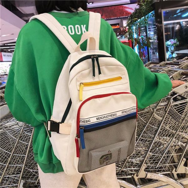 women backpack for teenager girls 2021 new fashion preppy style zipper soft letters canvas students school shoulder bags
women backpack for teenager girls 2021 new fashion preppy style zipper soft letters canvas students school shoulder bags