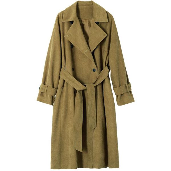 women's trench coats fashion mid long women 2021 spring autumn british wind slim laple double-breasted windbreaker female g646, Tan;black
women's trench coats fashion mid long women 2021 spring autumn british wind slim laple double-breasted windbreaker female g646, Tan;black
