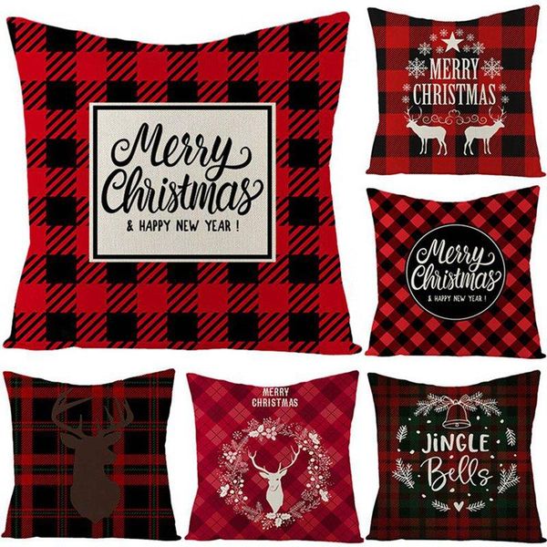 pillow case red plaid christmas linen pillowcase 45*45cm merry decoration xmas year home decor
pillow case red plaid christmas linen pillowcase 45*45cm merry decoration xmas year home decor