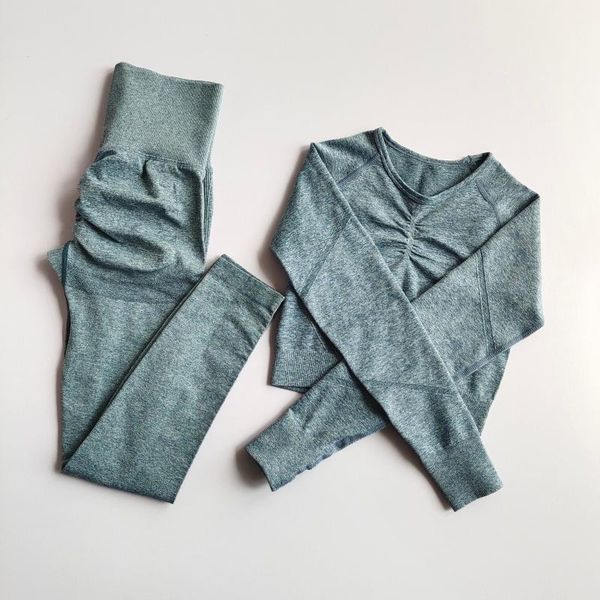 yoga outfit seamless knitted sportswear fitness and women's long sleeve jacket high waist leggings set
yoga outfit seamless knitted sportswear fitness and women's long sleeve jacket high waist leggings set
