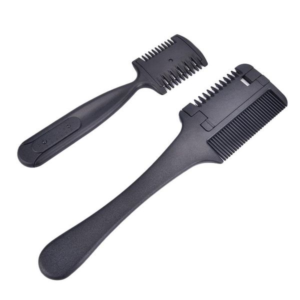 hair brushes double side cutting comb black handle with razor blades thinning trimmin salon diy styling tools, Silver
hair brushes double side cutting comb black handle with razor blades thinning trimmin salon diy styling tools, Silver