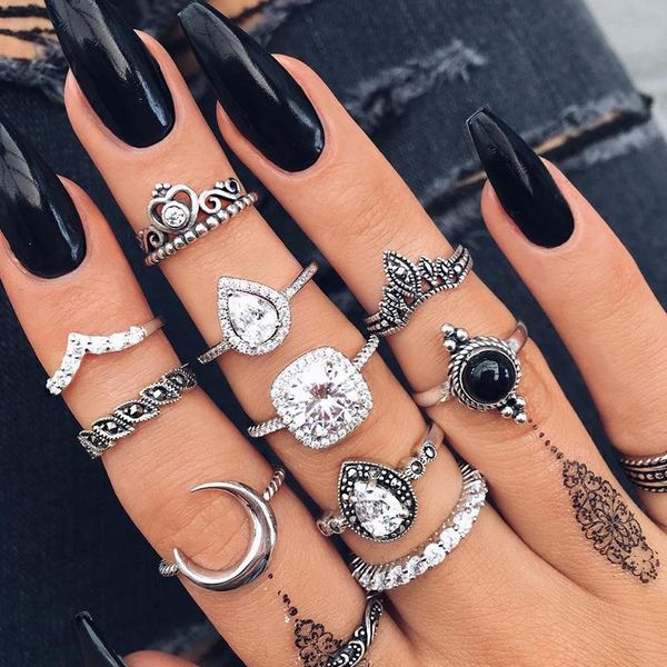 wedding rings vintage women crystal finger knuckle set for girls moon lotus charm bohemian ring fashion jewelry gift, a drop, Slivery;golden
wedding rings vintage women crystal finger knuckle set for girls moon lotus charm bohemian ring fashion jewelry gift, a drop, Slivery;golden