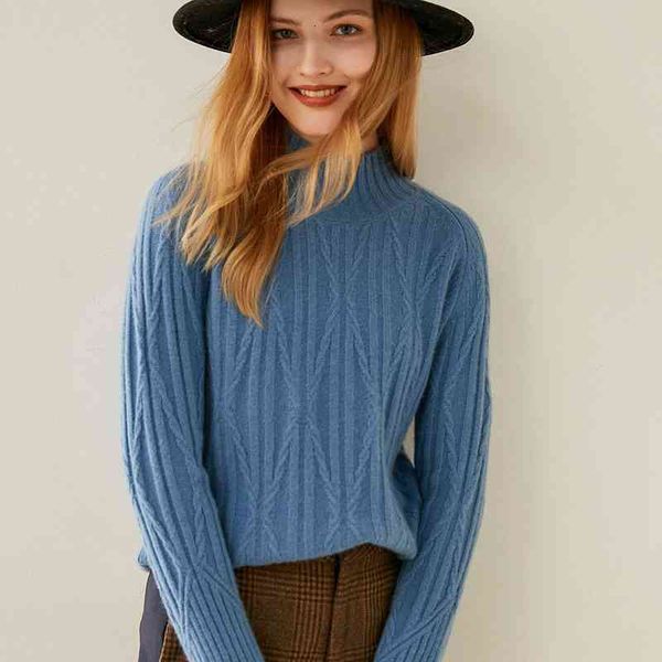 women's two piece pants 2021 autumn semi-turtleneck high cashmere sweater for woman with 100% pure oat, White
women's two piece pants 2021 autumn semi-turtleneck high cashmere sweater for woman with 100% pure oat, White