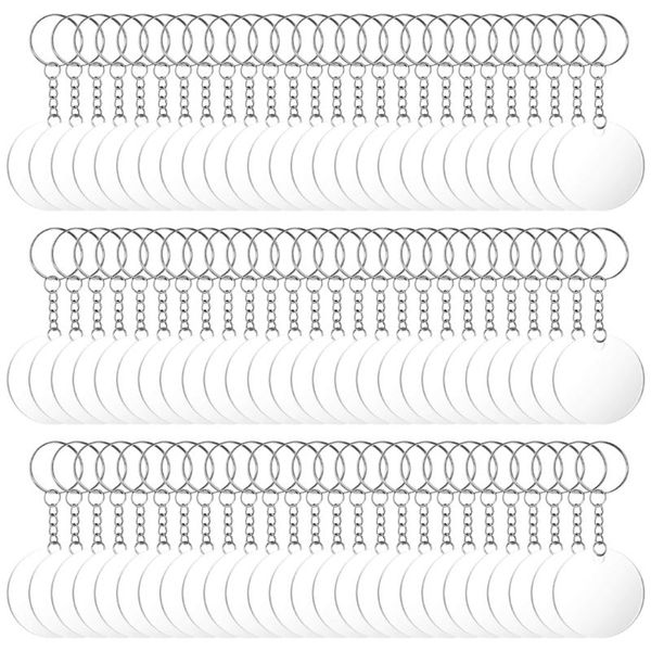 keychains 96 pieces diy handicraft transparent round acrylic keychain blanks key chain rings for craft projects supplies u90f, Silver
keychains 96 pieces diy handicraft transparent round acrylic keychain blanks key chain rings for craft projects supplies u90f, Silver
