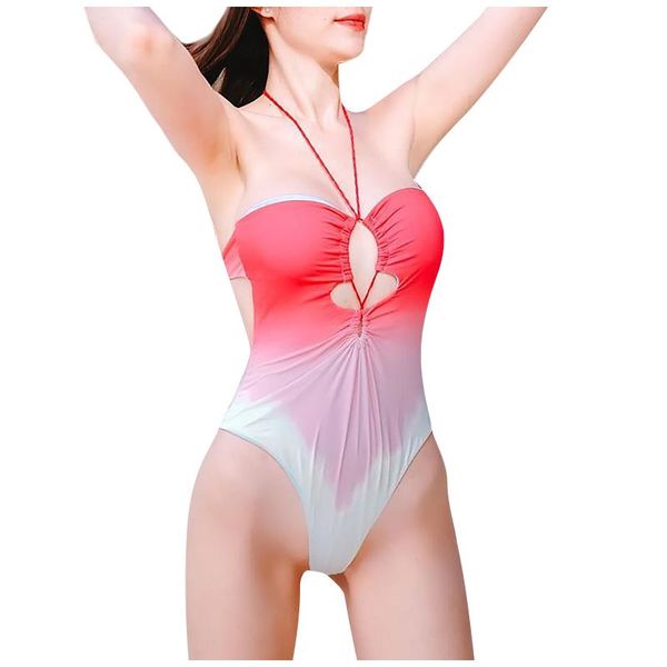women's gradient shoulder strap bikini double shoulder high waist one piece swimsuit women swimwear patchwork bikini
women's gradient shoulder strap bikini double shoulder high waist one piece swimsuit women swimwear patchwork bikini