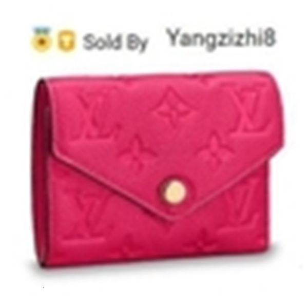 yangzizhi8 embossing victorine wallet m62554 rose red real caviar lambskin chain flap bag long chain wallets key card holders purse clutches, Black;red