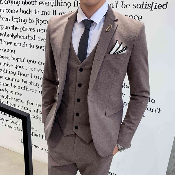 men's suits & blazers (jacket + vest pants) formal suit man with skinny korean version 3 custom groomsman business casual men's tu, White;black
men's suits & blazers (jacket + vest pants) formal suit man with skinny korean version 3 custom groomsman business casual men's tu, White;black