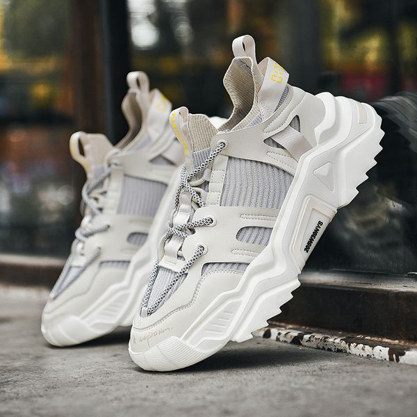 daddy fashion thick sneakers rubber plastic soled running breathable summer and autumn men's sho luminous, Black
daddy fashion thick sneakers rubber plastic soled running breathable summer and autumn men's sho luminous, Black
