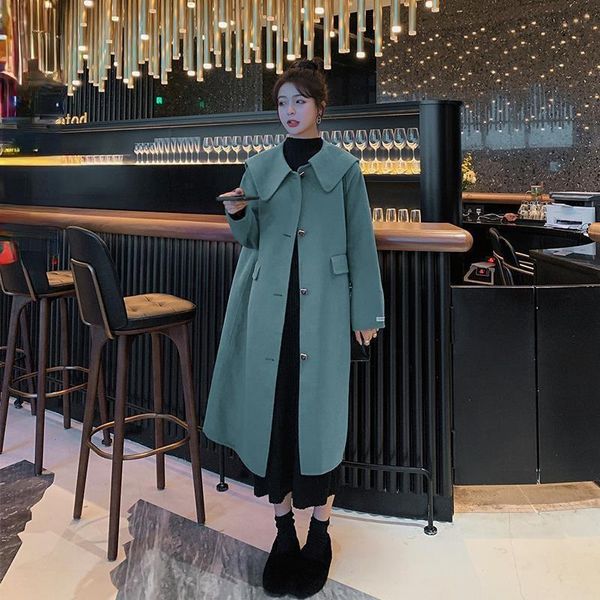 women's wool & blends women 2021 autumn winter woolen coat female turn down collar single breasted coats lady warm overcoat casaco femi, Black
women's wool & blends women 2021 autumn winter woolen coat female turn down collar single breasted coats lady warm overcoat casaco femi, Black