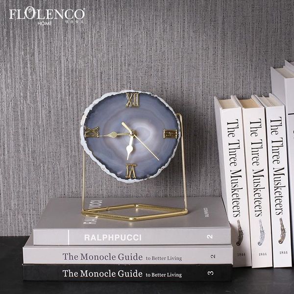 creative american light luxury gold agate stone base pendulum design fashion living room model room home soft decoration
creative american light luxury gold agate stone base pendulum design fashion living room model room home soft decoration
