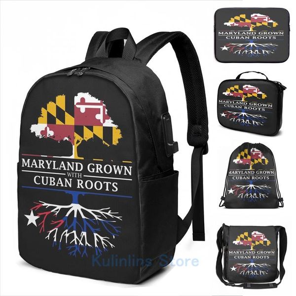 backpack funny graphic print maryland grown with cuban roots usb charge men school bags women bag travel laptop
backpack funny graphic print maryland grown with cuban roots usb charge men school bags women bag travel laptop
