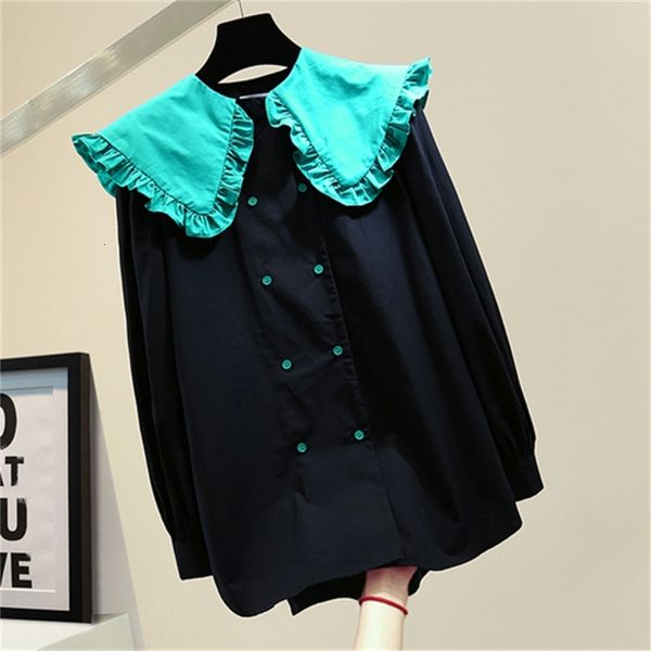 doll turtleneck women's 2021 korean style loosely fashion double breasted mid-length shirt lady blouse ipcn, Black
doll turtleneck women's 2021 korean style loosely fashion double breasted mid-length shirt lady blouse ipcn, Black