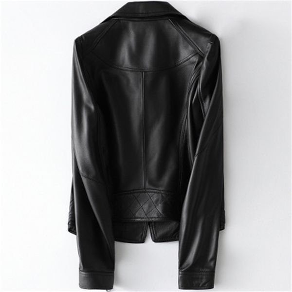 2021 female fashion genuine sheep leather coat h91 f9zo, Black;brown