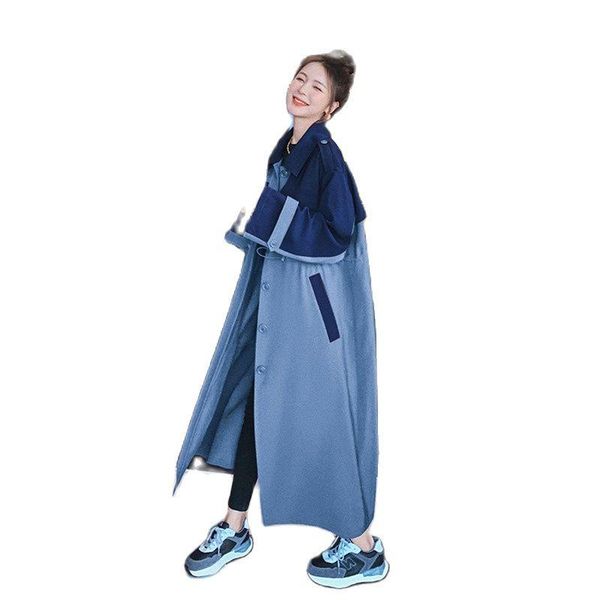 women's trench coats fashion windbreaker mid-length 2021 spring autumn korean loose waist oversize long coat female outerwear f895, Tan;black
women's trench coats fashion windbreaker mid-length 2021 spring autumn korean loose waist oversize long coat female outerwear f895, Tan;black