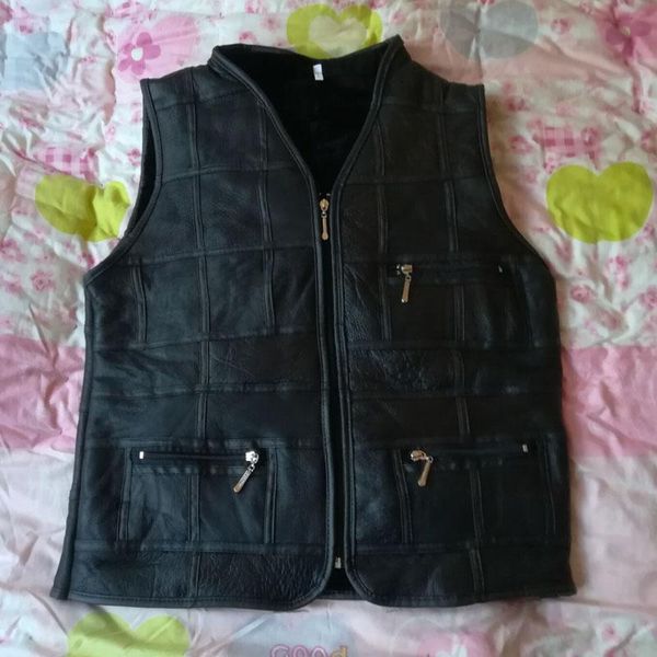 women's vests 2021 autumn and winter leather softness sheepskin vest, Black;white
women's vests 2021 autumn and winter leather softness sheepskin vest, Black;white