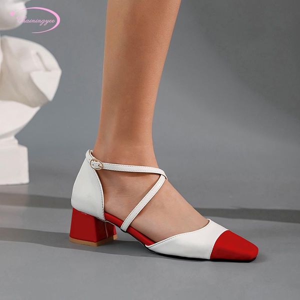 dress shoes party style square toe paint summer sandals fashion color matching black red white buckle chunky medium with women's
dress shoes party style square toe paint summer sandals fashion color matching black red white buckle chunky medium with women's
