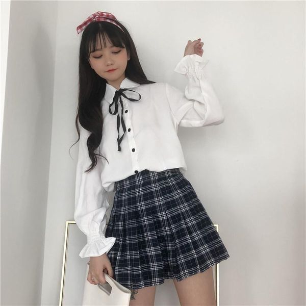 women's blouses & shirts blouse women autumn bow shirt long sleeve blusas ropa de mujer, White
women's blouses & shirts blouse women autumn bow shirt long sleeve blusas ropa de mujer, White