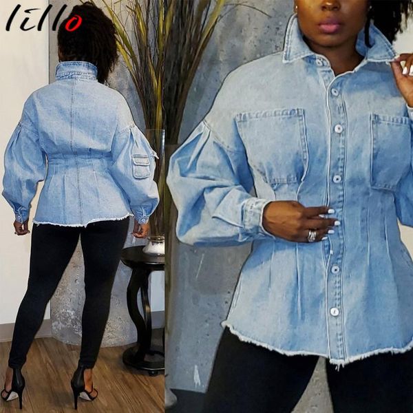 women's jackets casual jean jacket 2021 women bomber style loose waist mid-length denim blue fashion, Black;brown
women's jackets casual jean jacket 2021 women bomber style loose waist mid-length denim blue fashion, Black;brown