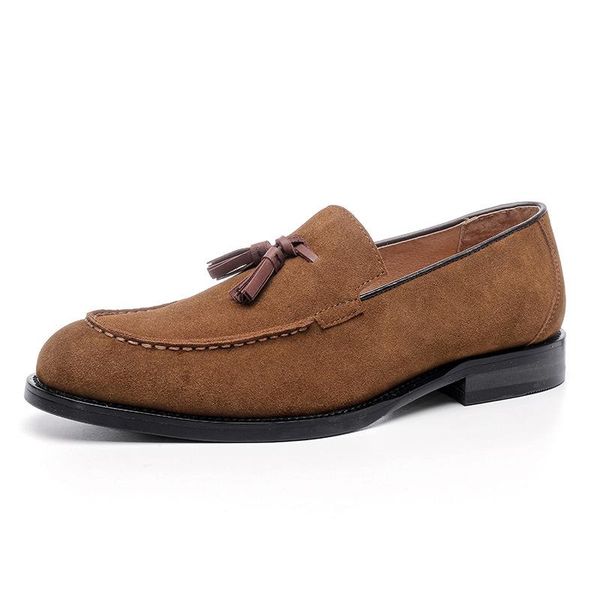 dress shoes fall style suede british retro loafers leather tassels set foot men's business casual, Black
dress shoes fall style suede british retro loafers leather tassels set foot men's business casual, Black