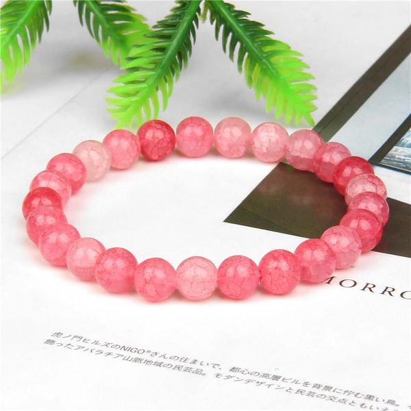 beaded, strands fashion pink agates bracelets for women men reiki fire cracked dragon veins round beads bracelet handmade jewelry, Black
beaded, strands fashion pink agates bracelets for women men reiki fire cracked dragon veins round beads bracelet handmade jewelry, Black
