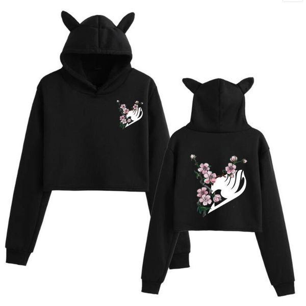 women's hoodies & sweatshirts 2021 japan cat ears cute navel-bearing women fairy tail pullovers anime hoody streetwear casual long slee, Black
women's hoodies & sweatshirts 2021 japan cat ears cute navel-bearing women fairy tail pullovers anime hoody streetwear casual long slee, Black
