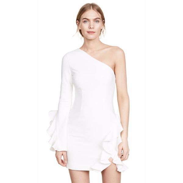 casual dresses pretty special one shoulder long sleeve irregular ruffle cold sleeveless mini hourglass feminine dress, Black;gray
casual dresses pretty special one shoulder long sleeve irregular ruffle cold sleeveless mini hourglass feminine dress, Black;gray